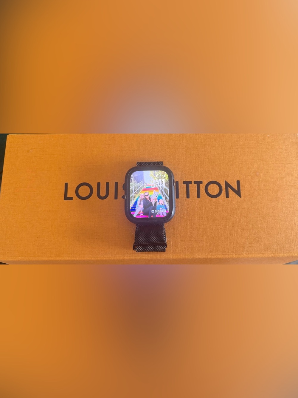 Black Apple Watch Series 9, 45mm with GPS Black Loop Band 140-190 mm wrist